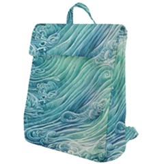 Wave Of The Ocean Flap Top Backpack by GardenOfOphir