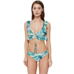 The Endless Sea Low Cut Ruffle Edge Bikini Set