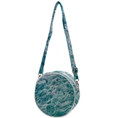 Nature Ocean Waves Crossbody Circle Bag by GardenOfOphir