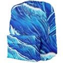 Blue Ocean Wave Watercolor Giant Full Print Backpack View4