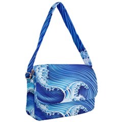 Watercolor Wave Courier Bag by GardenOfOphir