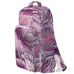 Abstract Pink Ocean Waves Double Compartment Backpack by GardenOfOphir