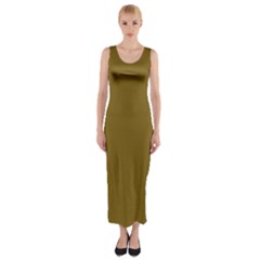 Oak Brown	 - 	fitted Maxi Dress