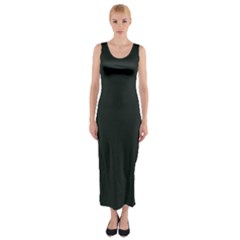 Dark Jungle Green	 - 	fitted Maxi Dress