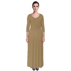 Bronze Mist	 - 	quarter Sleeve Maxi Dress