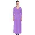 Floral Purple	 - 	Quarter Sleeve Maxi Dress View1