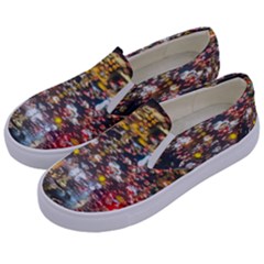 Water Droplets Kids  Canvas Slip Ons