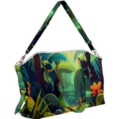 Jungle Rainforest Tropical Forest Canvas Crossbody Bag by Ravend