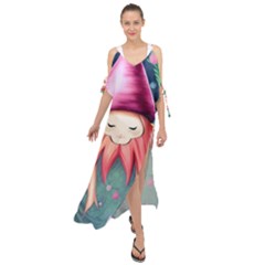 Toadstool Necromancy Mojo Maxi Chiffon Cover Up Dress by GardenOfOphir