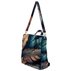 Ai Generated Leaves Foliage Plants Crossbody Backpack