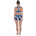 Feathers Pattern Design Blue Jay Texture Colors Racerback Boyleg Bikini Set View2