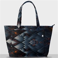 Background Pattern Geometric Glass Mirrors Back Pocket Shoulder Bag  by Ravend