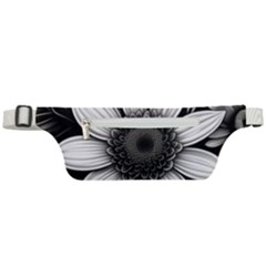 Sketch Flowers Art Background Photorealistic Active Waist Bag