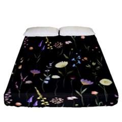 Flowers Floral Pattern Floral Print Background Fitted Sheet (queen Size)