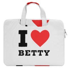 I Love Betty Macbook Pro 13  Double Pocket Laptop Bag by ilovewhateva