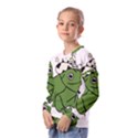 Frog with a cowboy hat Kids  Long Sleeve Tee with Frill  View2