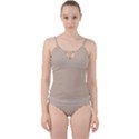 Frosted Almond Brown	 - 	Cut Out Top Tankini Set View1