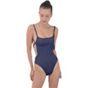 Lead Grey	 - 	Tie Strap One Piece Swimsuit View1