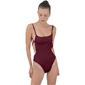 Jam Red	 - 	Tie Strap One Piece Swimsuit View1