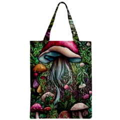 Craft Mushroom Zipper Classic Tote Bag by GardenOfOphir