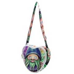 Enchanted Mushroom Forest Fairycore Heart Shoulder Bag