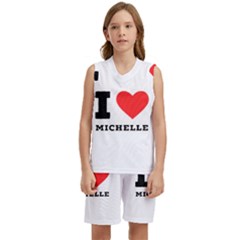 I Love Michelle Kids  Basketball Mesh Set by ilovewhateva