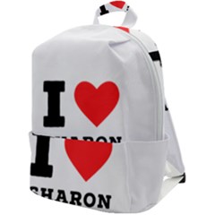 I Love Sharon Zip Up Backpack by ilovewhateva