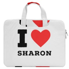 I Love Sharon Macbook Pro 13  Double Pocket Laptop Bag by ilovewhateva