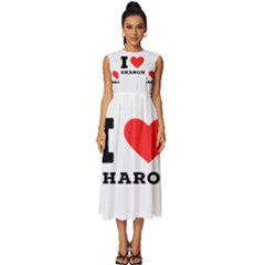 I Love Sharon Sleeveless Round Neck Midi Dress by ilovewhateva