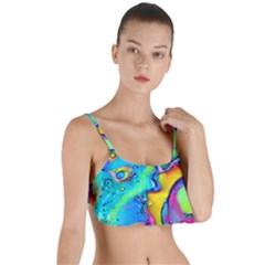 Marble Art Pattern Layered Top Bikini Top 