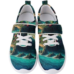 Tropical Island Paradise Ocean Sea Palm Trees Men s Velcro Strap Shoes by Pakemis