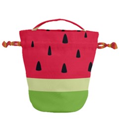 Watermelon Fruit Food Healthy Vitamins Nutrition Drawstring Bucket Bag by Wegoenart