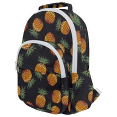 Pineapple Background Pineapple Pattern Rounded Multi Pocket Backpack by Wegoenart