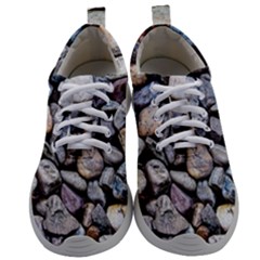 Stone Texture Nature Background Rocks Pebbles Mens Athletic Shoes by Wegoenart