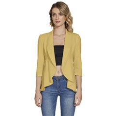 Biscotti	 - 	3/4 Sleeve Ruffle Edge Open Front Jacket by ColorfulWomensWear