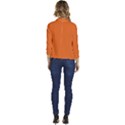 Dark Papaya Orange	 - 	Casual 3/4 Sleeve Spring Jacket View4