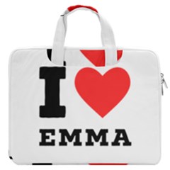 I Love Emma Macbook Pro 13  Double Pocket Laptop Bag by ilovewhateva