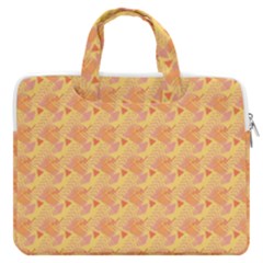 Peach Leafs Macbook Pro 13  Double Pocket Laptop Bag by Sparkle