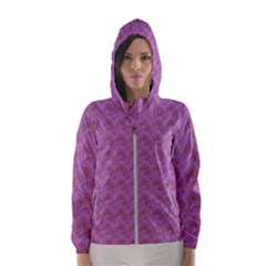 Violet Flowers Women s Hooded Windbreaker by Sparkle