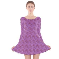 Violet Flowers Long Sleeve Velvet Skater Dress by Sparkle