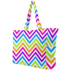 Bright Chevron Simple Shoulder Bag by GardenOfOphir