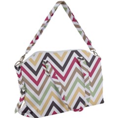 Colorful Chevron Canvas Crossbody Bag by GardenOfOphir