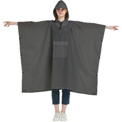 Beluga Grey	 - 	hooded Rain Ponchos by ColorfulWomensWear