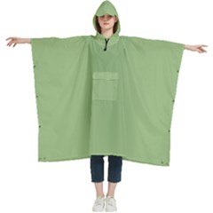 Sage Green	 - 	hooded Rain Ponchos