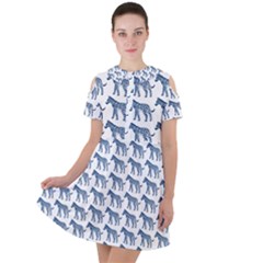 Pattern 130 Short Sleeve Shoulder Cut Out Dress 