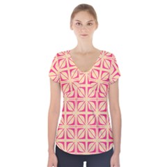 Pattern 166 Short Sleeve Front Detail Top by GardenOfOphir