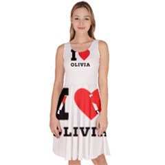 I Love Olivia Knee Length Skater Dress With Pockets by ilovewhateva