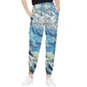 Starry Night Hokusai Vincent Van Gogh The Great Wave Off Kanagawa Tapered Pants View1