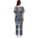 Elemental Beauty Abstract Print Batwing Lightweight Chiffon Jumpsuit View2