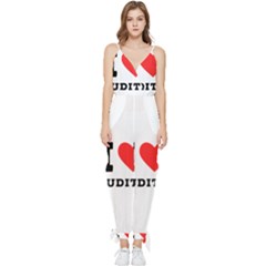 I Love Judith Sleeveless Tie Ankle Chiffon Jumpsuit by ilovewhateva